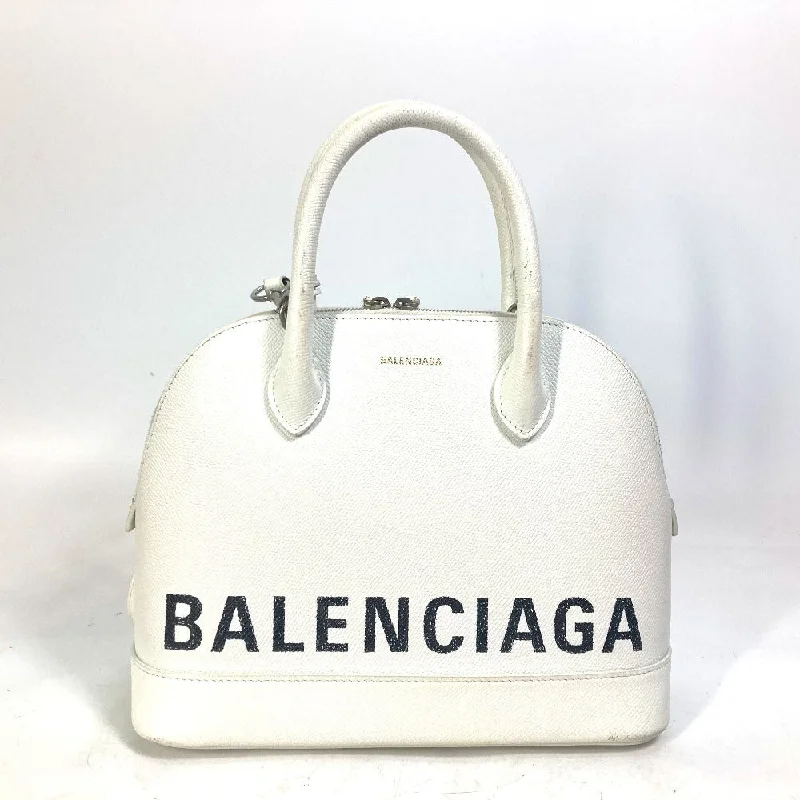 BALENCIAGA Handbag 550645 leather white Bicolor Bag Ville top handle S Women