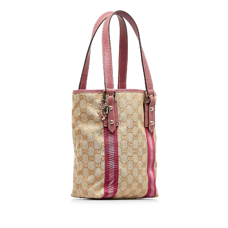 Brown Gucci GG Canvas Jolicoeur Tote Bag