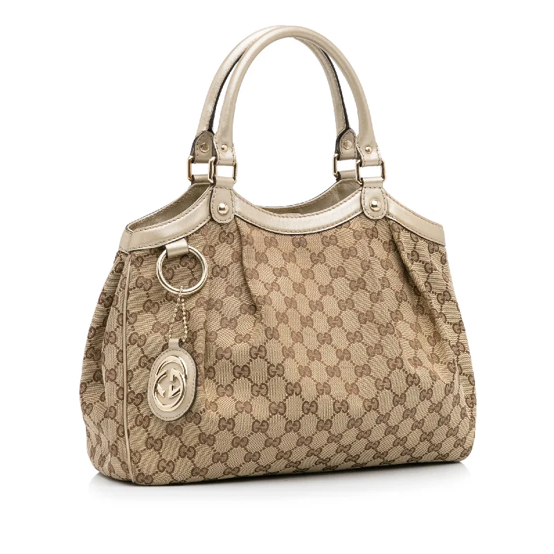 Brown Gucci GG Canvas Sukey Tote