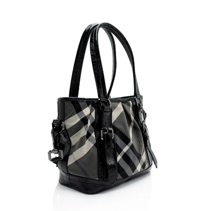 Burberry Nylon Beat Check Lowry Small Tote