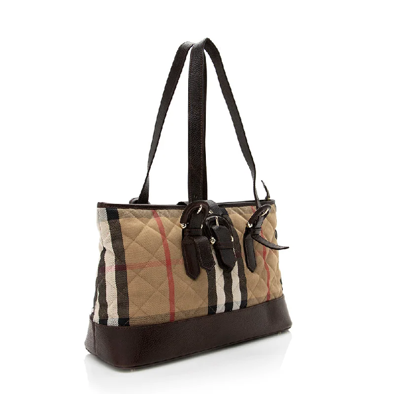 Burberry Quilted House Check Manor Tote