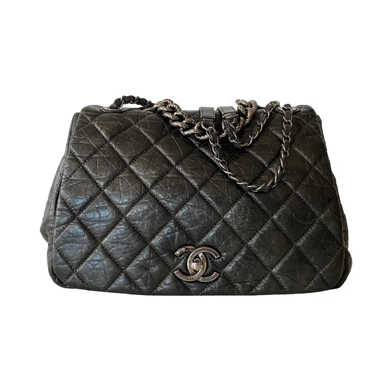 Chanel Crumpled Quilted CC Flap Bag