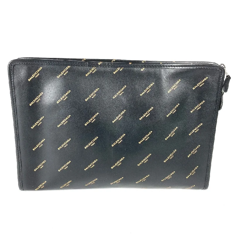 BALENCIAGA Clutch bag 443658 leather black Bag Bazaar porch mens