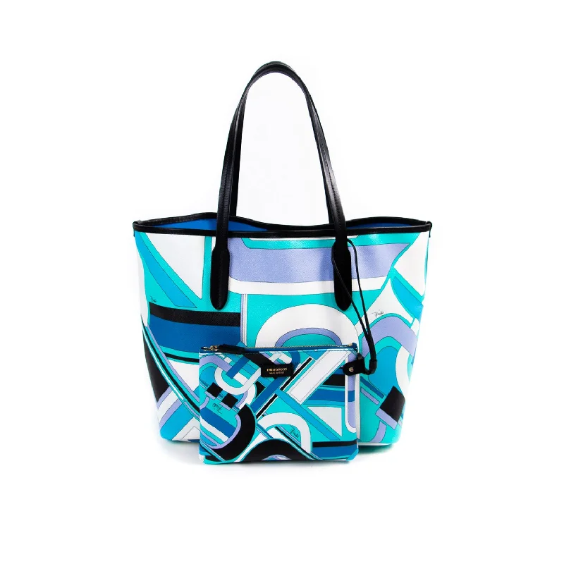 Emilio Pucci Leather Trim Tote Bag