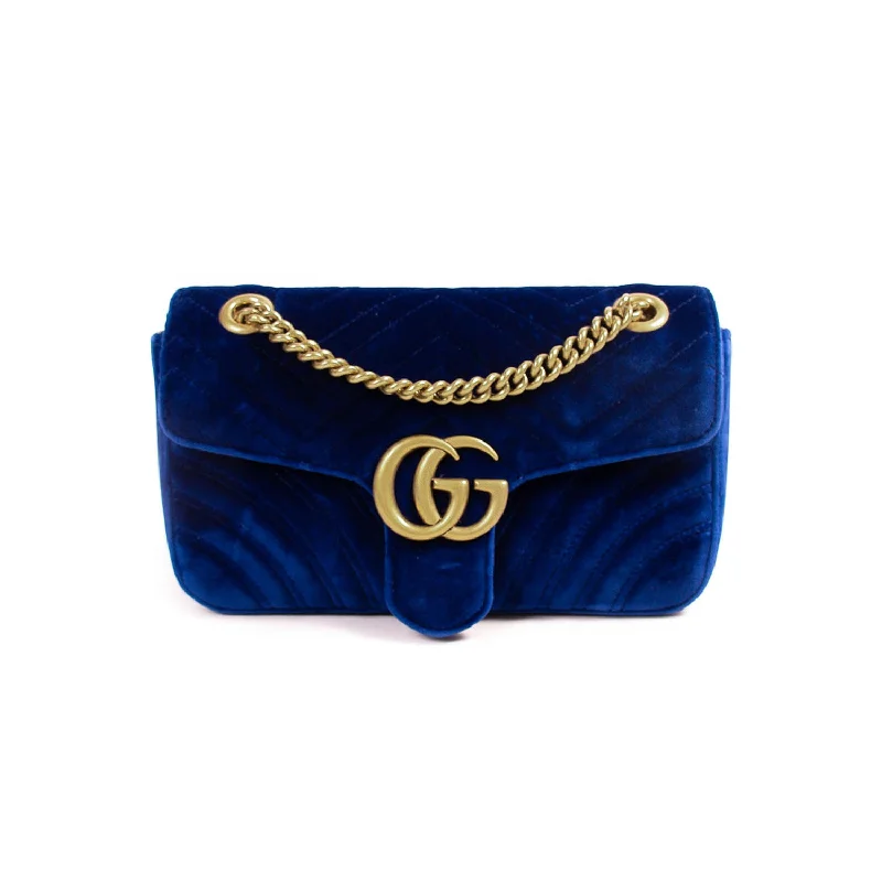 Gucci GG Marmont Small Velvet Metalassé Bag