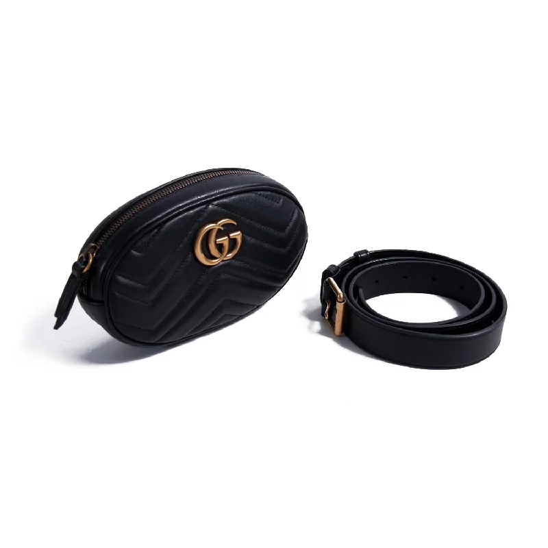 Gucci Marmont Matelassé Leather Belt Bag