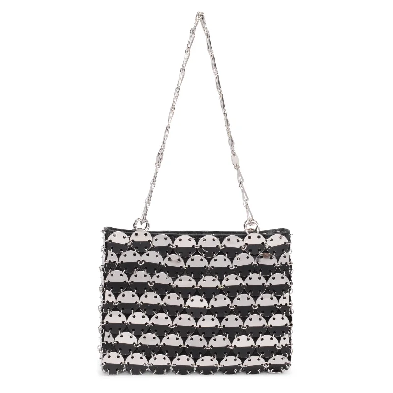 Paco Rabanne Black & Silver 1969 Disc Shoulder Bag