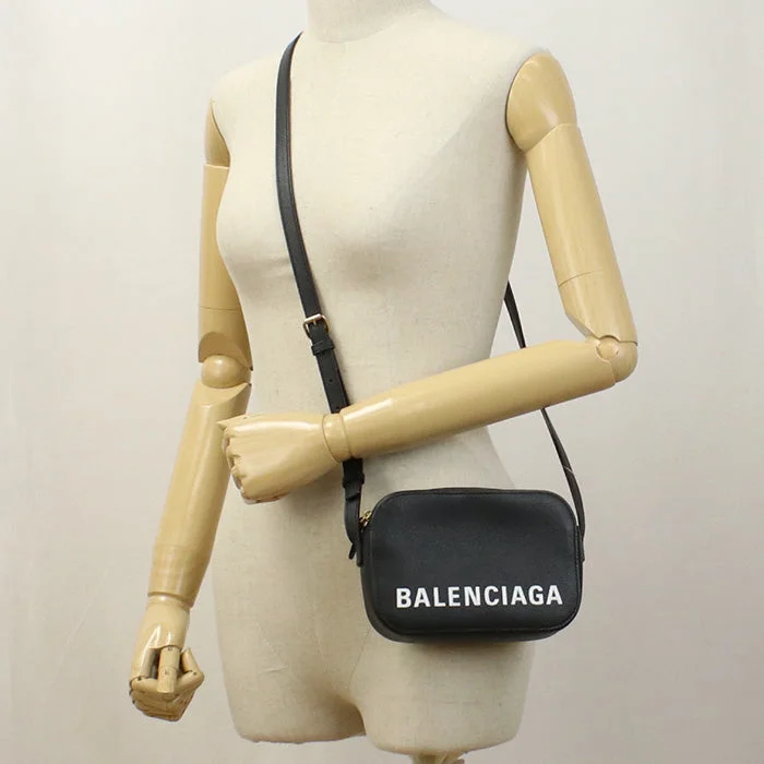 BALENCIAGA 558171 1000 Ville camera bag XS Diagonal ShoulderBag leather black