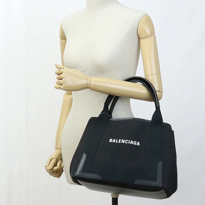 BALENCIAGA 339933 Navy kabas S Tote Bag canvas black Women