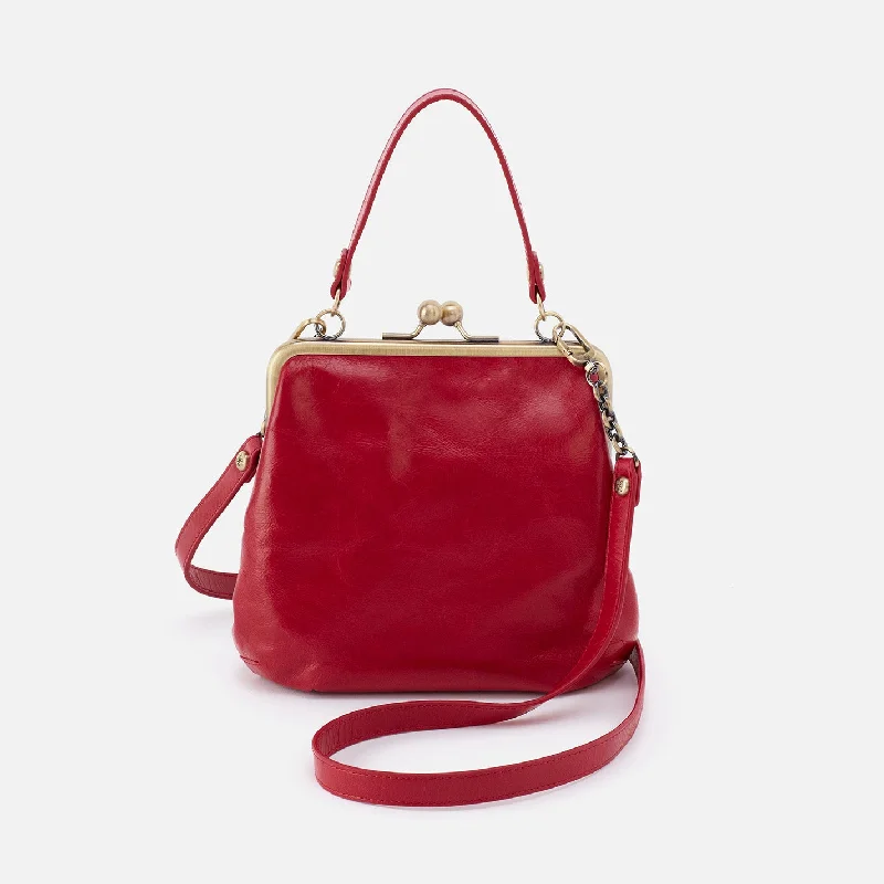 Alba Crossbody in Polished Leather - Claret