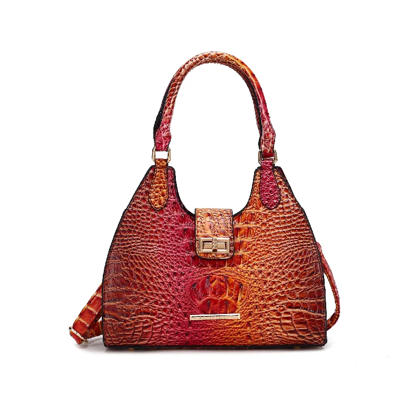 Ava Gradient Croc Tote Bag