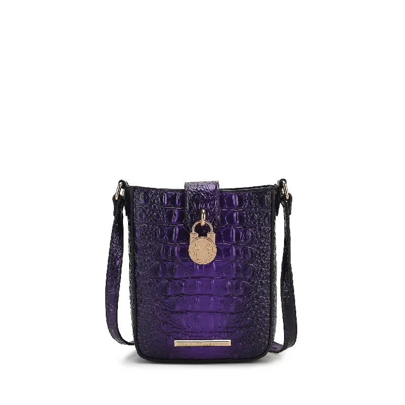 Avery Croc-Embossed Crossbody Bag