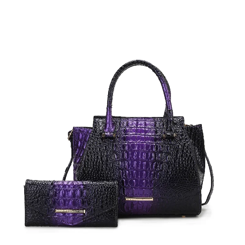 Bently Croc-Embossed Tote and Set