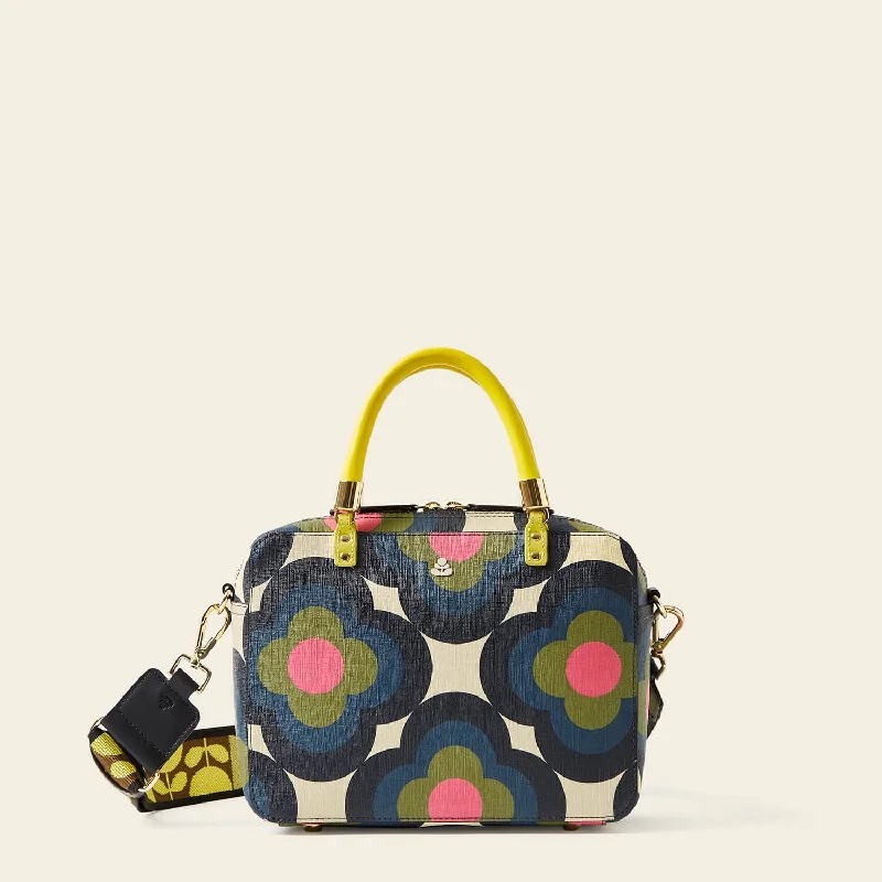 Block Medium Handbag - Radial Flower Rockpool