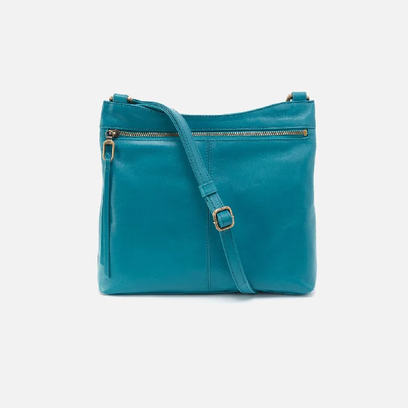 Cambel Crossbody In Polished Leather - Biscayne Blue