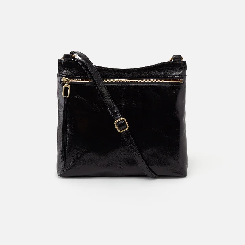 Cambel Crossbody In Polished Leather - Black