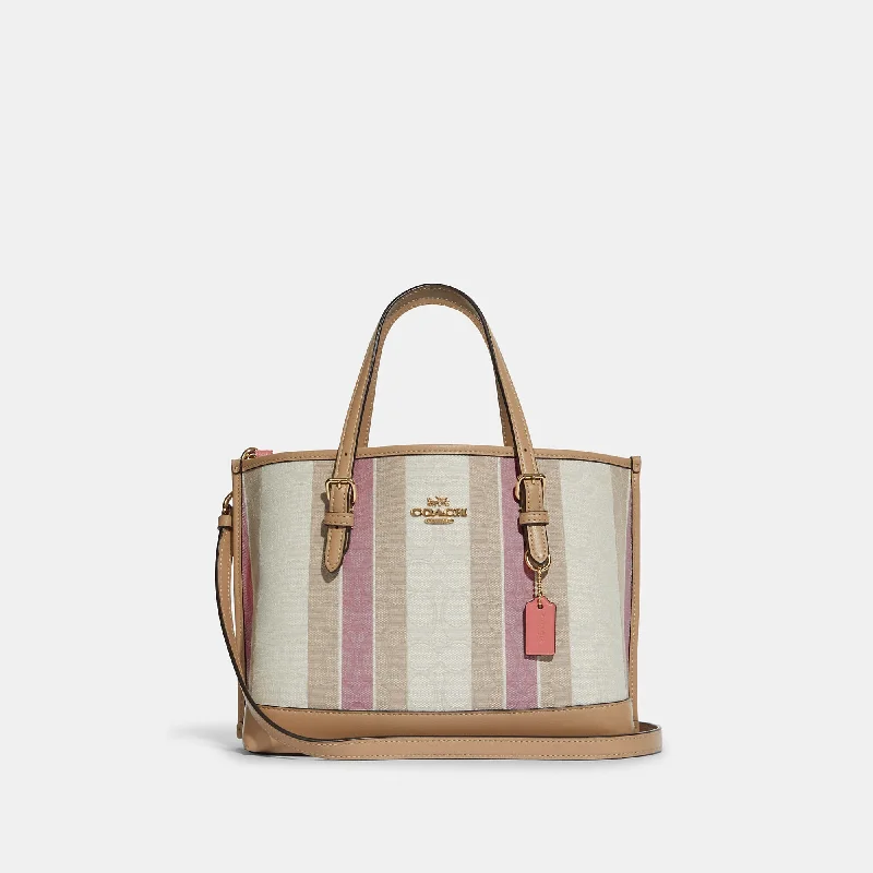 Coach Outlet Mollie Tote 25 In Signature Jacquard With Stripes