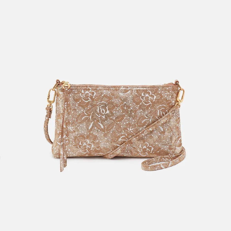 Darcy Crossbody In Printed Leather - Gilded Petals