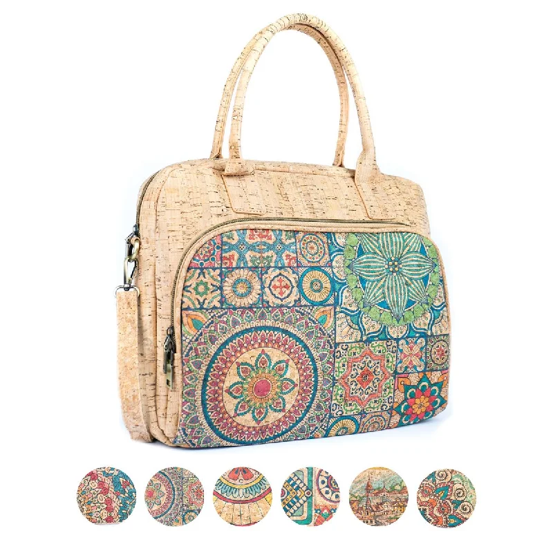 Mandala Print Cork Women's Briefcase BAGD-546