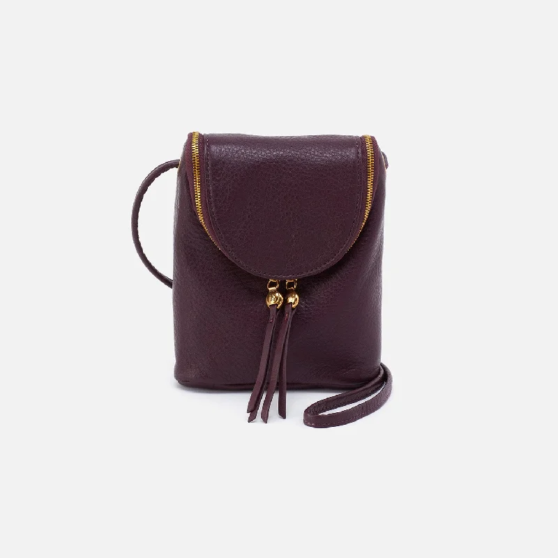 Fern Crossbody in Pebbled Leather - Ruby Wine