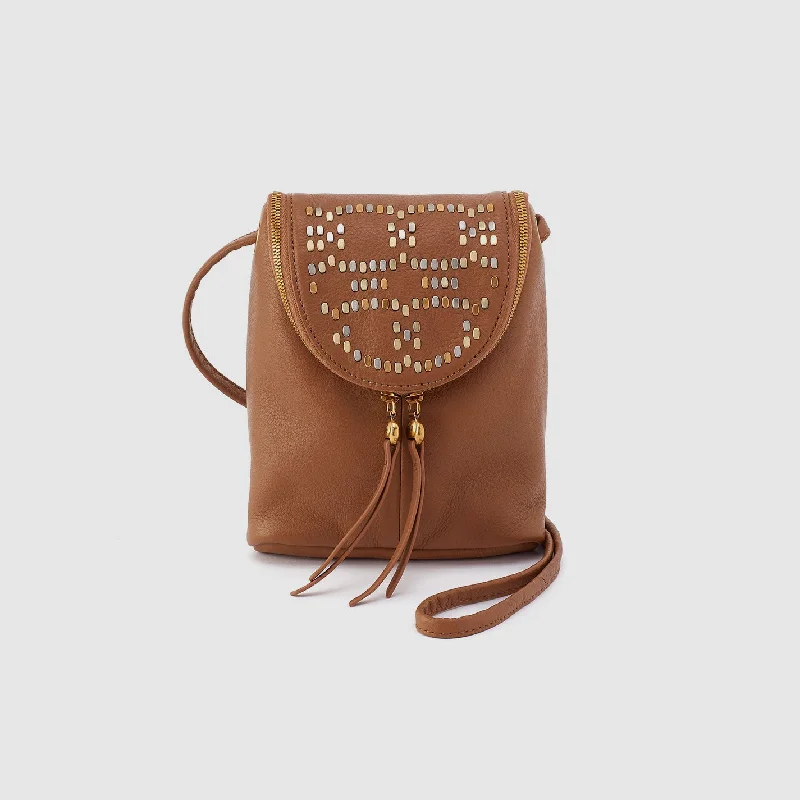 Fern Crossbody In Pebbled Leather - Warm Honey