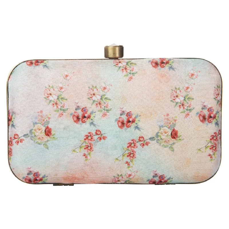 Floral Party Wedding Fancy Clutch Purse for Girls