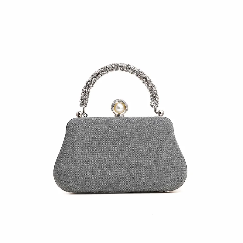 Grey Fancy Clutch P15379