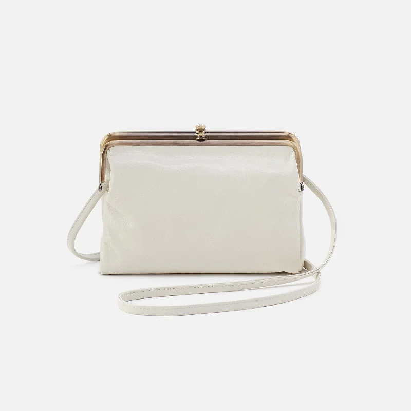 Lauren Crossbody in Polished Leather - Latte