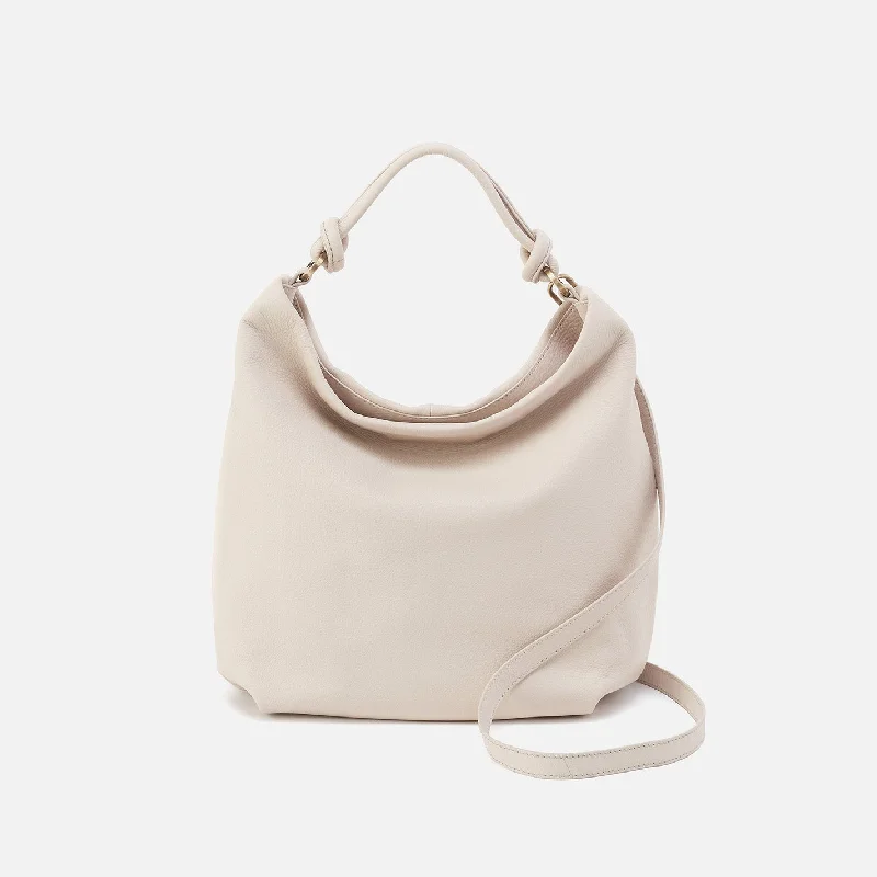 Lindley Hobo in Soft Pebbled Leather - Stone