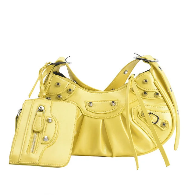 Yellow shoudler bag