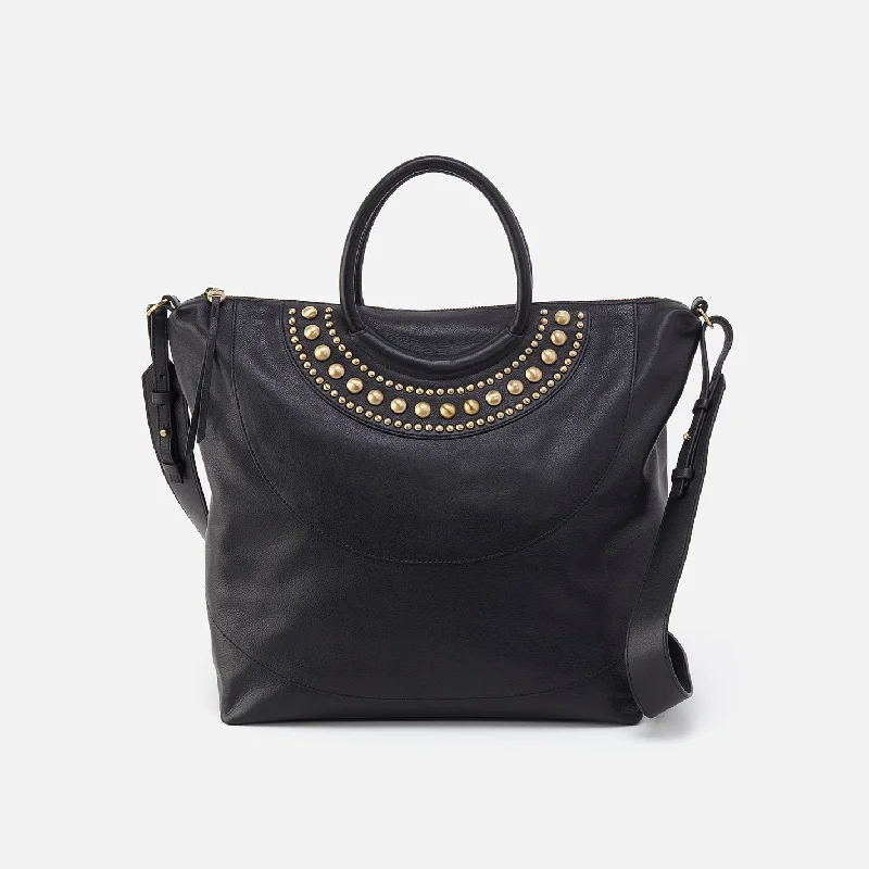 Maggie Satchel In Smooth Leather - Black