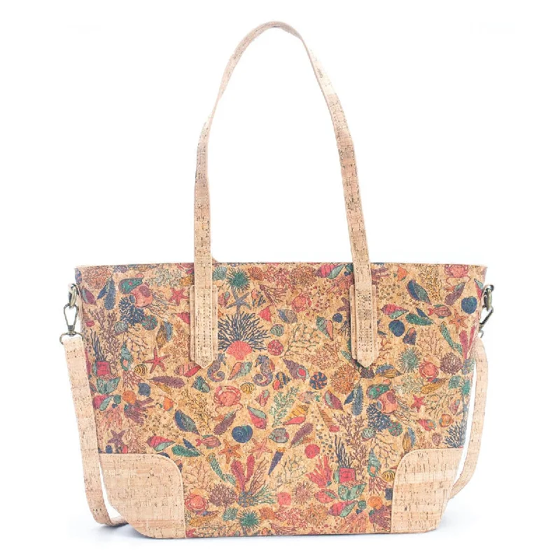 Natural Cork with summer Design: Women's Tote Bag BAGF-022