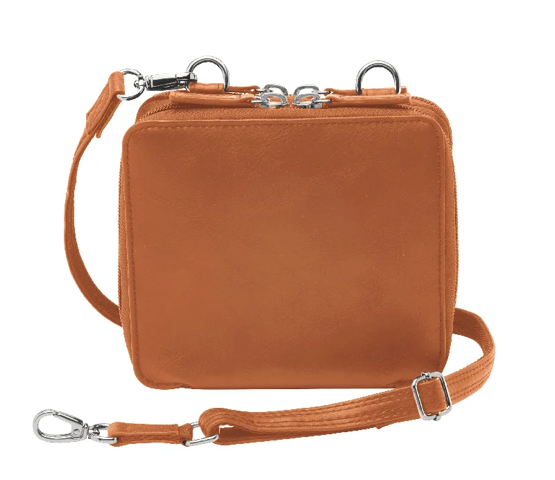 Crossbody Holster Wallet, Washable USA Cowhide