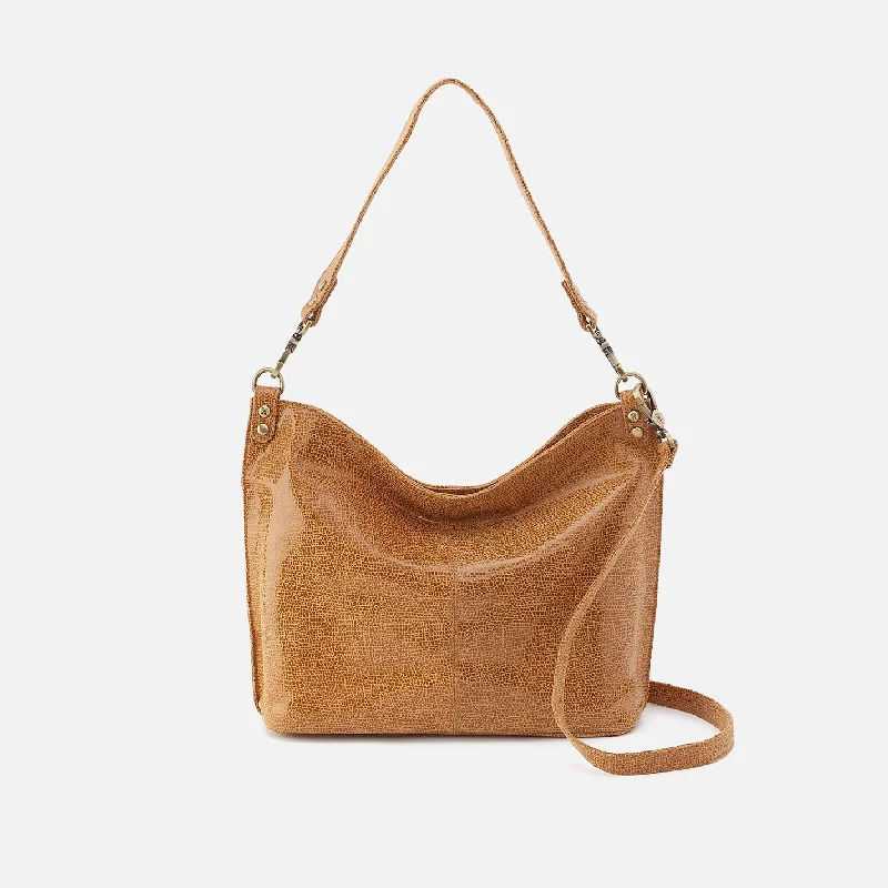 Pier Shoulder Bag In Printed Leather - Cedar Crackle Print