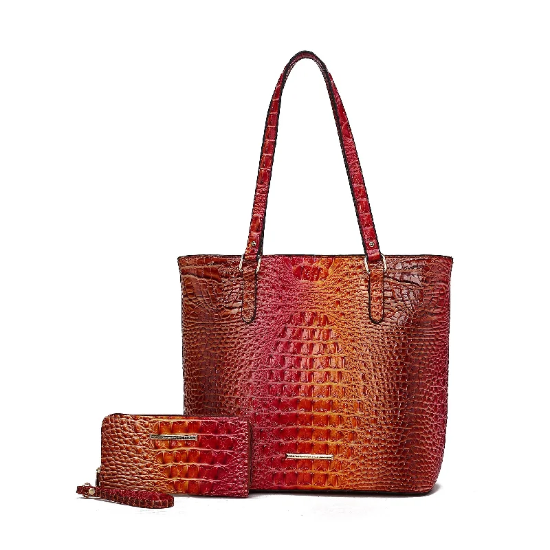 Piper Gradient Croc Tote Bag