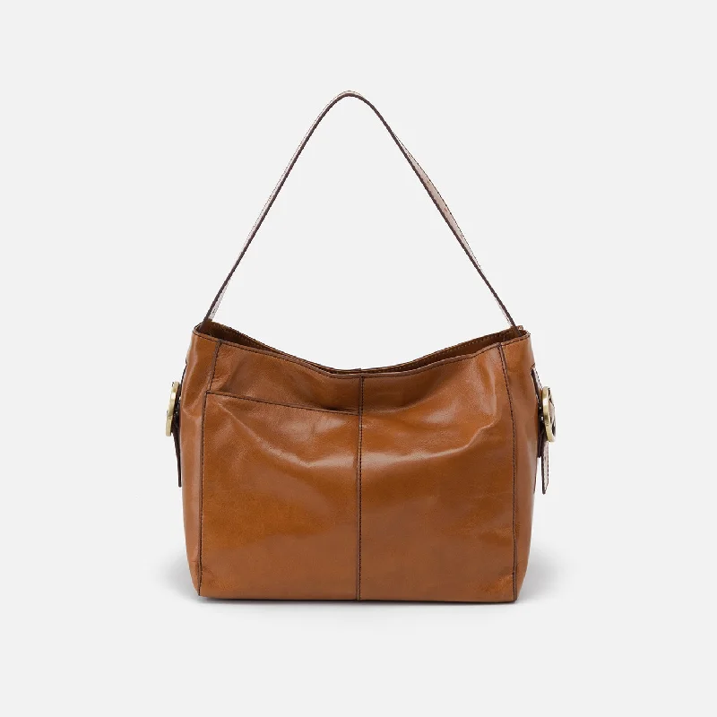 Render Shoulder Bag In Polished Leather - Truffle