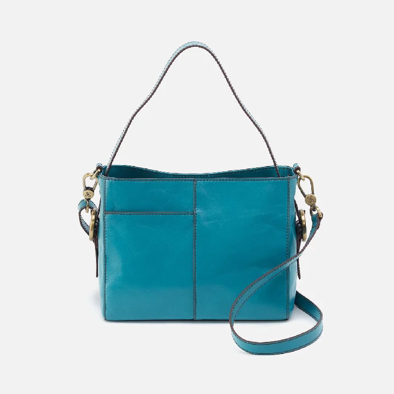 Render Small Crossbody In Polished Leather - Biscayne Blue