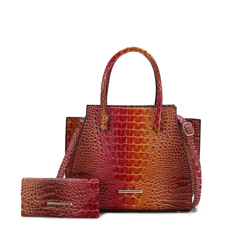 Miriam Croc Tote Bag and Set