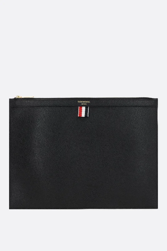 Pebble Grain leather medium document holder