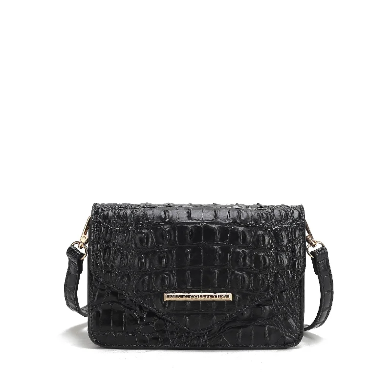 Vanta Solid Croc Saddle Bag