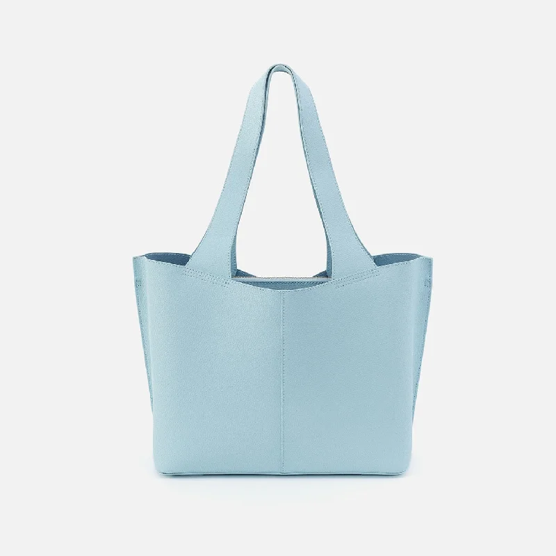 Vida Tote in Micro Pebbled Leather - Starlight Blue