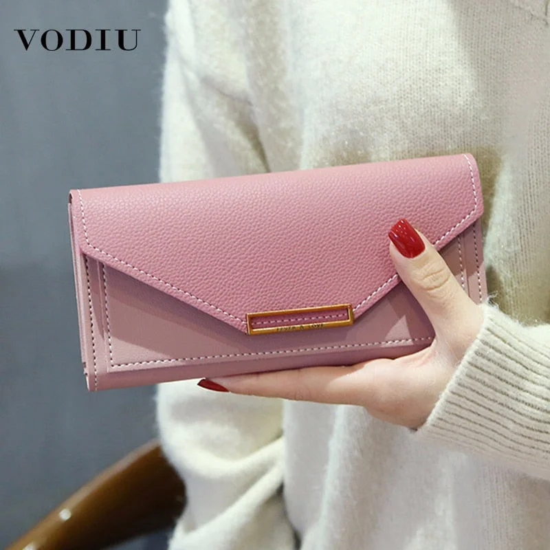 Women's Wallet Leather 2019 Fashion Ladies Long Wallet