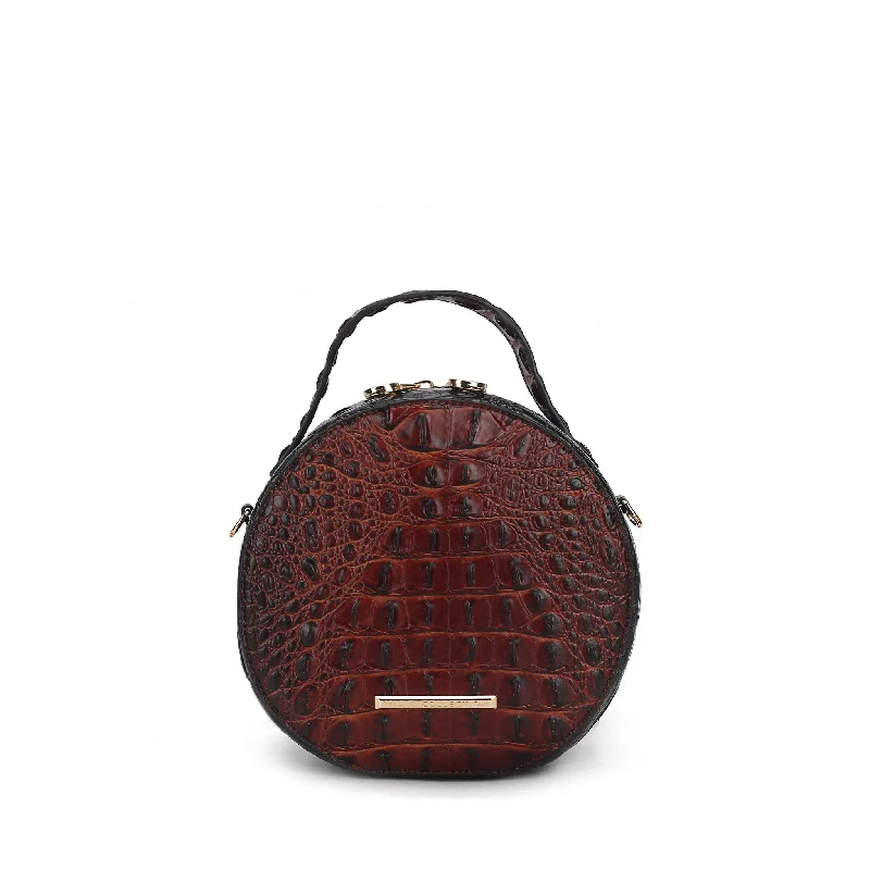 Ynnari Croc Round Crossbody Bag